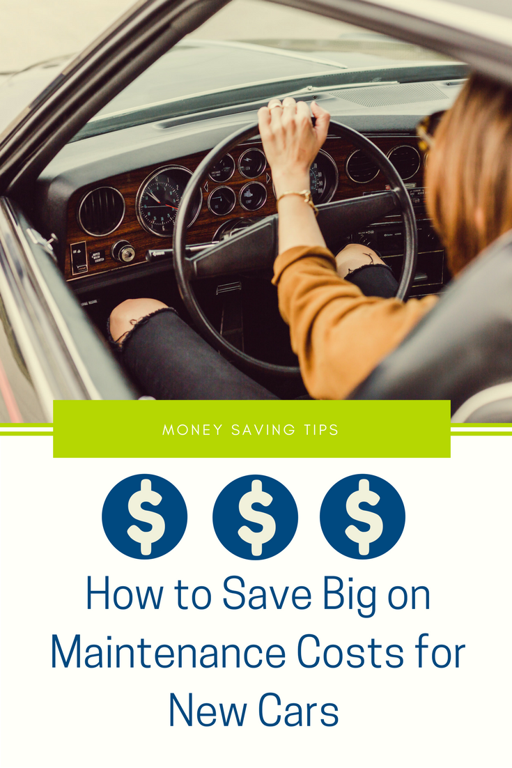 Girl driving a new car with money saving tips